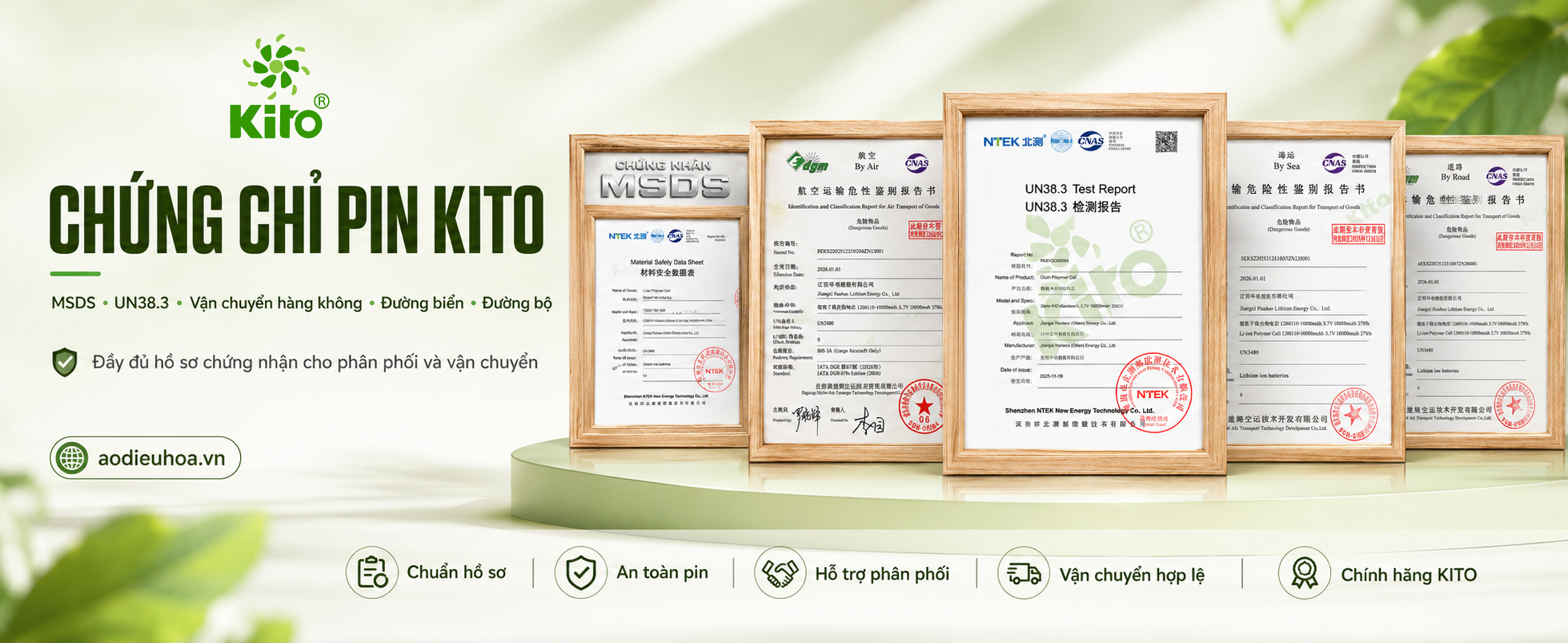 Chứng chỉ Pin KITO